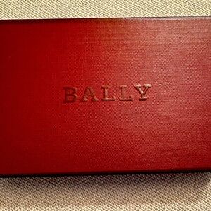 NEW - BALLY Taliro Black leather checkbook wallet with zippered inner pocket.